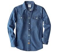 Dubinik Classic Camisa, Mezclilla Azul, S para Hombre