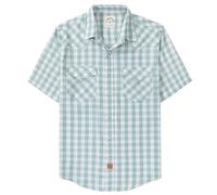 Dubinik® Fibra De Bambú Camisas Manga Corta Hombre Boton Presion Vintage Western Ligera Verano Camisa Manga Corta Hombre Verde Blanca 2XL