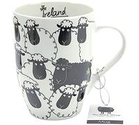 Dublin Gift Taza de porcelana de oveja blanca y negra de Irlanda