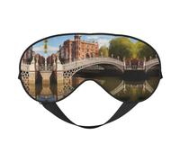 Dublín Irlanda Ha Penny Bridge - Máscara de ojos con estampado de río, máscara de dormir similar a la seda, máscara de dormir nocturna para hombres y mujeres, para relajarse del sueño