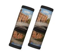 Dublín Irlanda Ha Penny Bridge River Print - 2 fundas de neopreno para manijas de equipaje, identificador, marcador de identificación de mango de maleta, accesorios de viaje