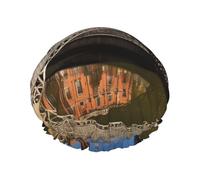 Dublín Irlanda Ha Penny Bridge River Print - Gorro de ducha reutilizable para mujer con doble capa elástica para baño de pelo largo