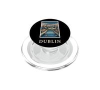 Dublín Irlanda Río Liffey Vintage Travel Celtic Artwork PopSockets PopGrip para MagSafe