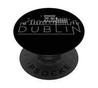 Dublín Irlanda, Sutil Arte de líneas limpias, Amantes de la Herencia Irlandesa PopSockets PopGrip Adhesivo