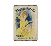 Dubonnet Quinquina France 1896 Vintage Beers Wines & Spirits Art Nouveau Cartel de metal de estaño novedoso placa de metal para bar pub vintage retro decoración de pared para el hogar, grupo, porche