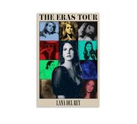 Duboueu Póster Lana Del Rey Music Vintage Tour Collage Cover Para Habitación, Arte de Pared Estético en Lienzo, Póster de Dormitorio 30x45 cm (12x18 pulgadas)