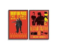 Duboueu Twenty One Pilots Póster Clancy Music Vintage Cover Poster para Dormitorio Arte de Pared Estética Lienzo Decoración Dormitorio 30x45cm 2 Piezas