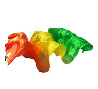 DUBTEDHOU Abanico de bambú para Danza del Vientre, Abanicos de Velo for Danza del Vientre, Costillas de bambú de Seda, teñidos a Mano, Multicolor, Varios tamaños(19d,XL 230x90cmReal Silk)