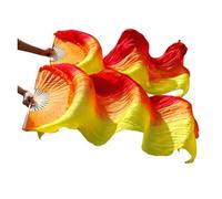 DUBTEDHOU Abanico de bambú para Danza del Vientre, Velos de Seda for Danza del Vientre, 2 Piezas, Multicolor, Varios tamaños(Color 4,180x90cm Real Silk)