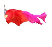 DUBTEDHOU Abanico de bambú para Danza del Vientre, Velos de Seda for Danza del Vientre, 2 Piezas, Multicolor, Varios tamaños(Color 6,120x90cm Real Silk)