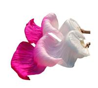 DUBTEDHOU Abanico de bambú para Danza del Vientre, Velos de Seda for Danza del Vientre, 2 Piezas, Multicolor, Varios tamaños(Color 1,180x90cm Real Silk)