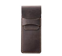 DUBTEDHOU Caja de Cuero, Estuche de Cuero for bolígrafos y lápices Multicolor 16x6,8cm(Brown)