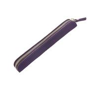 DUBTEDHOU Caja de Cuero, Estuche Organizador de Cuero for lápices y bolígrafos con Cremallera, un Solo Bolsillo, Multicolor, for la Escuela y la Oficina.(Purple)