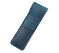 DUBTEDHOU Caja de Cuero, Leather Pen and Pencil Case Multicolor 165x(50-70) mm(Blue,165x50mm)