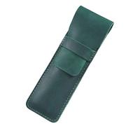 DUBTEDHOU Caja de Cuero, Leather Pen and Pencil Case Multicolor 165x(50-70) mm(Dark Green,165x50mm)