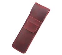 DUBTEDHOU Caja de Cuero, Leather Pen and Pencil Case Multicolor 165x(50-70) mm(Wine Red,165x70mm)