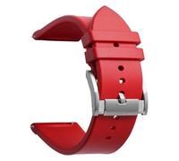 DUBTEDHOU Cinturón de reemplazo rápido de goma, Correa de silicona de 20mm y 22mm, correa de caucho de flúor for reloj, pulsera deportiva impermeable for buceo, pulsera(Red,22mm)