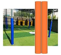 DUBTEDHOU Fundas para Postes de Baloncesto, Basketball Pole Pad 6 ft for 2.5-8 in Pole Multicolor Pack of 2(Orange,4"(10cm) Pole)