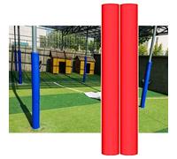 DUBTEDHOU Fundas para Postes de Baloncesto, Basketball Pole Pad 6 ft for 2.5-8 in Pole Multicolor Pack of 2(Red,4.5"(11cm) Pole)