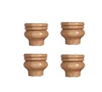 DUBTEDHOU Patas para Muebles de Madera, Patas de Madera cónicas cuadradas de 4 Piezas con Placa de Montaje y Tornillos, Varios tamaños Multicolores(Varnish*7 * 5cm)