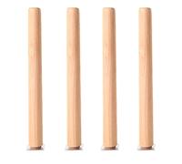 DUBTEDHOU Patas para Muebles de Madera, Patas de Repuesto for Muebles, 4 Piezas, de Madera, Varios tamaños, con Placas de Montaje y Tornillos(10cm/3.94in)