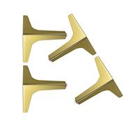 DUBTEDHOU Patas Triangulares de Metal para Muebles, Sofá Triangular Mesa Tocador Cocina Mesita De Noche Patas Plata Negro Oro 10-17cm(Gold,15cm/6in)