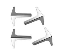 DUBTEDHOU Patas Triangulares de Metal para Muebles, Sofá Triangular Mesa Tocador Cocina Mesita De Noche Patas Plata Negro Oro 10-17cm(Silver,10cm/4in)