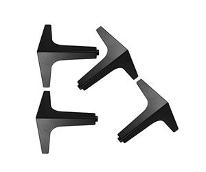 DUBTEDHOU Patas Triangulares de Metal para Muebles, Sofá Triangular Mesa Tocador Cocina Mesita De Noche Patas Plata Negro Oro 10-17cm(Black,15cm/6in)