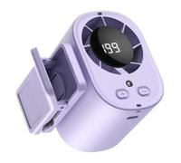 DUBTEDHOU Pequeño ventilador con pinza, Ventilador de CA con clip for coche, USB-C 199 velocidades LED 360° multicolor