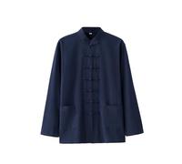 DUBTEDHOU Uniforme de Tai Chi, Traje de Tai Chi for Mujer, Camisa Holgada Manga Larga Kung Fu, Multicolor, Varios tamaños(Deep Blue,XL)