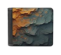 ducanll Cartera gris para hombre con clip para dinero o tarjetero de crédito, cartera con bloqueo RFID para hombre, diseño de arte abstracto, plegable, disponible en varios estilos, Patrones plegables
