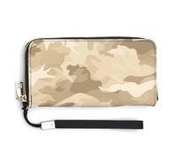 ducanll Cartera para mujer con múltiples ranuras para tarjetas y compartimento para teléfono celular, verde camuflaje, 20cm length, 10.5cm width, 2.1cm thickness