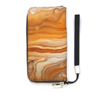 ducanll Cartera para mujer con múltiples ranuras para tarjetas y compartimento para teléfono celular, Patrón ámbar, 20cm length, 10.5cm width, 2.1cm thickness