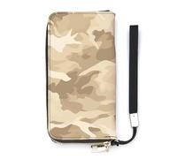 ducanll Cartera para mujer con múltiples ranuras para tarjetas y compartimento para teléfono celular, verde camuflaje, 20cm length, 10.5cm width, 2.1cm thickness