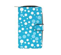 ducanll Cartera para mujer con múltiples ranuras para tarjetas y compartimento para teléfono celular, Pokal Dot Azul, 19.7cm length, 11cm width, 3.5cm thickness