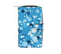 ducanll Cartera para mujer con múltiples ranuras para tarjetas y compartimento para teléfono celular, Patrón de simetría Pokal Dot, 19.7cm length, 11cm width, 3.5cm thickness