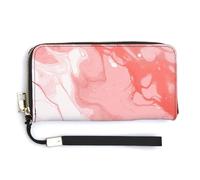ducanll Cartera para mujer con múltiples ranuras para tarjetas y compartimento para teléfono celular, Patrón de ámbar Dali rosa, 20cm length, 10.5cm width, 2.1cm thickness