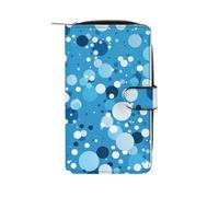 ducanll Cartera para mujer con múltiples ranuras para tarjetas y compartimento para teléfono celular, Patrón de simetría Pokal Dot, 19.7cm length, 11cm width, 3.5cm thickness