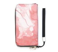 ducanll Cartera para mujer con múltiples ranuras para tarjetas y compartimento para teléfono celular, Patrón de ámbar Dali rosa, 20cm length, 10.5cm width, 2.1cm thickness