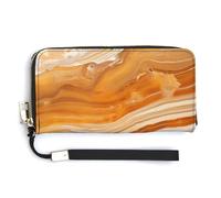 ducanll Cartera para mujer con múltiples ranuras para tarjetas y compartimento para teléfono celular, Patrón ámbar, 20cm length, 10.5cm width, 2.1cm thickness