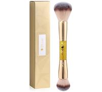 DUcare Brocha para Maquillaje - Brocha de Maquillaje de Doble Cabezal Brocha Bronceadora para Difuminar base, Corrector, Crema y Maquillaje (B0109)