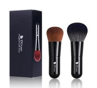 DUcare Juego de 2 pinceles para polvos y base, juego de 2 mini brochas de maquillaje, pinceles Kabuki, pinceles para polvos sueltos, rubor y base líquida.