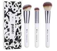 DUcare Juego de brochas de maquillaje de 3 piezas, brocha para base, brocha para corrector, brocha para colorete, pelo sintético suave y denso, mezcla, contorno, crema líquida, pulido, corrector