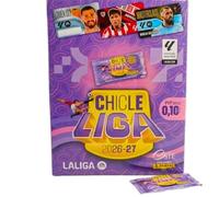 DUCAVAL | Panini Chicle Liga LaLiga 2026-27 Caja 150 Chicles Fresa | Con Cromo Adhesivo, Colección Oficial LaLiga, Sabor Fresa, 150 Unidades, EA Sports