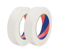 Duccinp Cinta adhesiva blanca para pintores, 24 mm x 50 m, 2 rollos de cinta adhesiva para uso en interiores y exteriores, cinta adhesiva mediana para manualidades, arte, pintura, fácil extracción