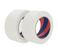 Duccinp Cinta adhesiva blanca para pintores, 50 mm x 50 m, 2 rollos de cinta adhesiva para uso en interiores y exteriores, cinta adhesiva mediana para manualidades, arte, pintura, fácil extracción