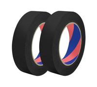 Duccinp Cinta adhesiva negra de 24 mm x 50 m, 2 rollos de cinta adhesiva de pintor, fácil de quitar, no deja residuos, cinta de pintor adecuada para trabajos de pintura y decoración