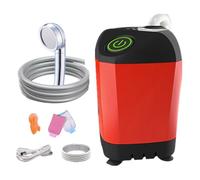 Ducha al aire libre de camping, ducha portátil para acampar | Bolsa de ducha de camping portátil impermeable,Cabezal de ducha eléctrico portátil desmontable, Kit de ducha de camping para limpieza