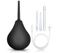 Ducha Anal con 4 Canulas - Pera Lavado Recto para Ducha Anal y Ducha Vaginal, Enema para Limpieza de Colon con Boquillas Desmontables, Cómodas y Delgadas 224ml para Niños y Niñas