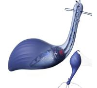 Ducha Anal de Silicona con 5 Salidas de Agua, Irrigador Anal y Vaginal con Sistema Antirretorno, Enema Reutilizable Flexible, Set de Limpieza Íntima para Hombres Mujeres Adultos